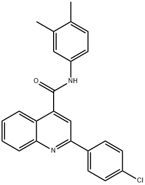 2-(4-chlorophenyl)-N-(3,4-dimethylphenyl)quinoline-4-carboxamide Struktur