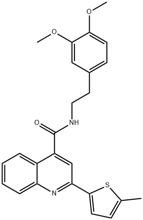 N-[2-(3,4-dimethoxyphenyl)ethyl]-2-(5-methylthiophen-2-yl)quinoline-4-carboxamide Struktur