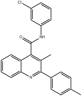 N-(3-chlorophenyl)-3-methyl-2-(4-methylphenyl)quinoline-4-carboxamide Struktur