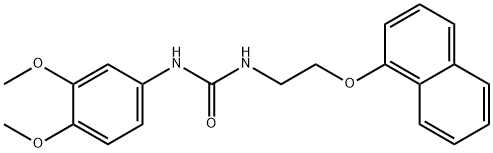 1-(3,4-dimethoxyphenyl)-3-(2-naphthalen-1-yloxyethyl)urea Struktur