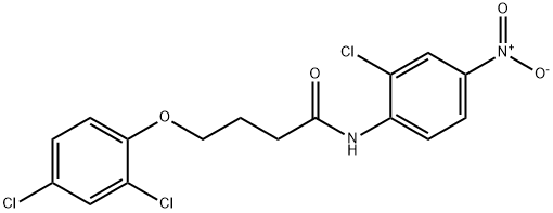 N-(2-chloro-4-nitrophenyl)-4-(2,4-dichlorophenoxy)butanamide Struktur