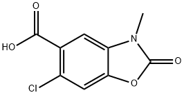 6-chloro-3-methyl-2-oxo-1,3-benzoxazole-5-carboxylic acid Struktur