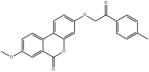 8-methoxy-3-[2-(4-methylphenyl)-2-oxoethoxy]benzo[c]chromen-6-one Structure