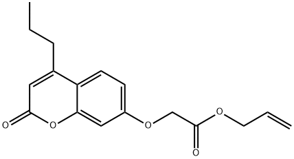 prop-2-enyl 2-(2-oxo-4-propylchromen-7-yl)oxyacetate Struktur