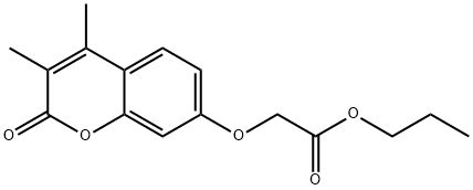 propyl 2-(3,4-dimethyl-2-oxochromen-7-yl)oxyacetate Struktur