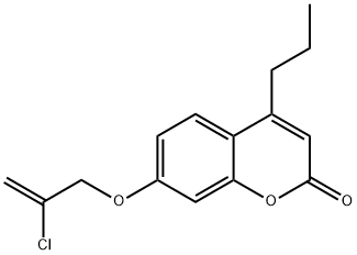 7-(2-chloroprop-2-enoxy)-4-propylchromen-2-one Struktur