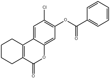 (2-chloro-6-oxo-7,8,9,10-tetrahydrobenzo[c]chromen-3-yl) benzoate Struktur