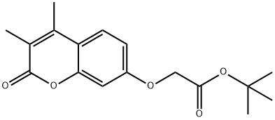 tert-butyl 2-(3,4-dimethyl-2-oxochromen-7-yl)oxyacetate Struktur