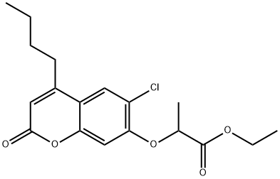 ethyl 2-(4-butyl-6-chloro-2-oxochromen-7-yl)oxypropanoate Struktur