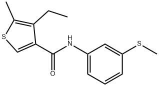 4-ethyl-5-methyl-N-(3-methylsulfanylphenyl)thiophene-3-carboxamide Struktur