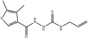 1-[(4,5-dimethylthiophene-3-carbonyl)amino]-3-prop-2-enylthiourea Struktur