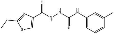 1-[(5-ethylthiophene-3-carbonyl)amino]-3-(3-methylphenyl)thiourea Struktur