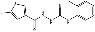 1-(2-methylphenyl)-3-[(5-methylthiophene-3-carbonyl)amino]thiourea Struktur