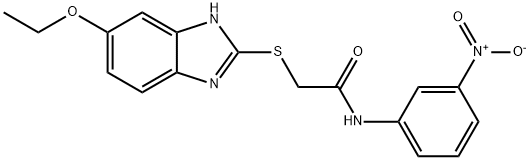 2-[(6-ethoxy-1H-benzimidazol-2-yl)sulfanyl]-N-(3-nitrophenyl)acetamide Struktur