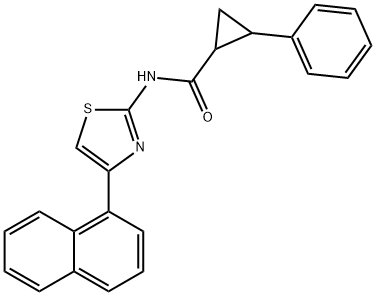 N-(4-naphthalen-1-yl-1,3-thiazol-2-yl)-2-phenylcyclopropane-1-carboxamide Struktur