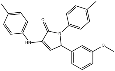 2-(3-methoxyphenyl)-4-(4-methylanilino)-1-(4-methylphenyl)-2H-pyrrol-5-one Struktur