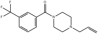 (4-prop-2-enylpiperazin-1-yl)-[3-(trifluoromethyl)phenyl]methanone Struktur