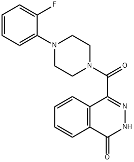 4-[4-(2-fluorophenyl)piperazine-1-carbonyl]-2H-phthalazin-1-one Struktur