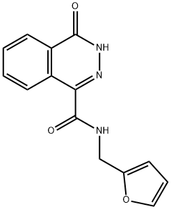 N-(furan-2-ylmethyl)-4-oxo-3H-phthalazine-1-carboxamide Struktur