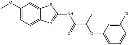 2-(3-chlorophenoxy)-N-(6-methoxy-1,3-benzothiazol-2-yl)propanamide Struktur