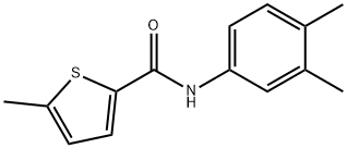 N-(3,4-dimethylphenyl)-5-methylthiophene-2-carboxamide Struktur