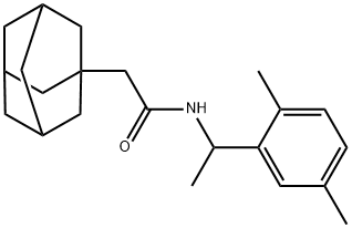 2-(1-adamantyl)-N-[1-(2,5-dimethylphenyl)ethyl]acetamide Struktur