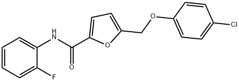 5-((4-氯苯氧基)甲基)-N-(2-氟苯基)呋喃-2-甲酰胺, 445239-51-0, 結(jié)構(gòu)式