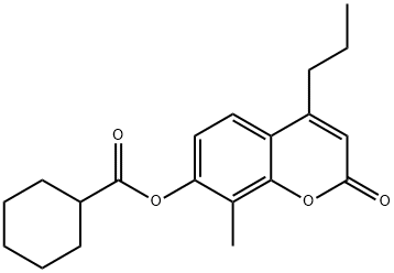 (8-methyl-2-oxo-4-propylchromen-7-yl) cyclohexanecarboxylate Struktur