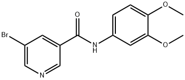 5-bromo-N-(3,4-dimethoxyphenyl)pyridine-3-carboxamide Struktur