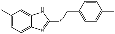 6-methyl-2-[(4-methylphenyl)methylsulfanyl]-1H-benzimidazole Structure