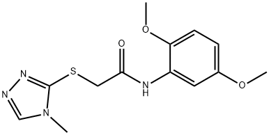 N-(2,5-dimethoxyphenyl)-2-[(4-methyl-1,2,4-triazol-3-yl)sulfanyl]acetamide Struktur