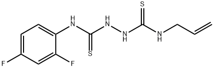 1-(2,4-difluorophenyl)-3-(prop-2-enylcarbamothioylamino)thiourea Struktur