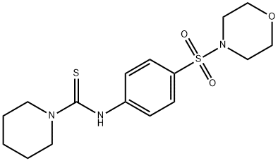 N-(4-morpholin-4-ylsulfonylphenyl)piperidine-1-carbothioamide Struktur