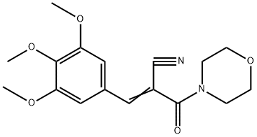 (Z)-2-(morpholine-4-carbonyl)-3-(3,4,5-trimethoxyphenyl)prop-2-enenitrile Struktur