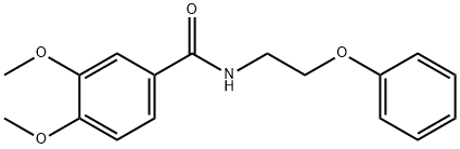 3,4-dimethoxy-N-(2-phenoxyethyl)benzamide Struktur