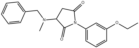 3-[benzyl(methyl)amino]-1-(3-ethoxyphenyl)pyrrolidine-2,5-dione Struktur