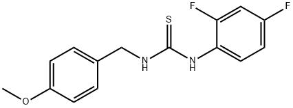 1-(2,4-difluorophenyl)-3-[(4-methoxyphenyl)methyl]thiourea Struktur