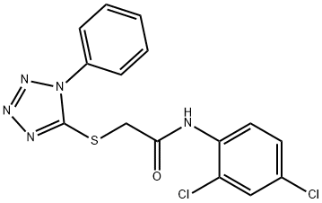 N-(2,4-dichlorophenyl)-2-(1-phenyltetrazol-5-yl)sulfanylacetamide Struktur