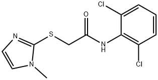 N-(2,6-dichlorophenyl)-2-(1-methylimidazol-2-yl)sulfanylacetamide Struktur