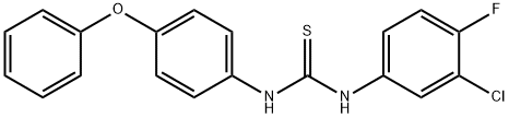 1-(3-chloro-4-fluorophenyl)-3-(4-phenoxyphenyl)thiourea Struktur