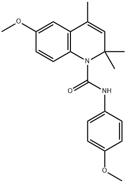 6-methoxy-N-(4-methoxyphenyl)-2,2,4-trimethylquinoline-1-carboxamide Struktur