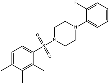 1-(2-fluorophenyl)-4-(2,3,4-trimethylphenyl)sulfonylpiperazine Struktur