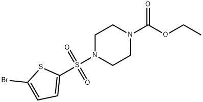 ethyl 4-(5-bromothiophen-2-yl)sulfonylpiperazine-1-carboxylate Struktur