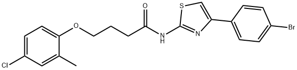 N-[4-(4-bromophenyl)-1,3-thiazol-2-yl]-4-(4-chloro-2-methylphenoxy)butanamide Struktur