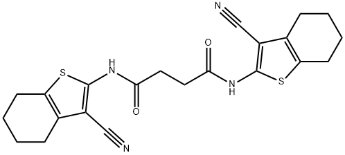 N,N'-bis(3-cyano-4,5,6,7-tetrahydro-1-benzothiophen-2-yl)butanediamide Struktur