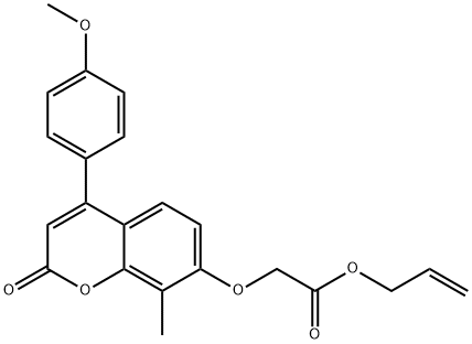 prop-2-enyl 2-[4-(4-methoxyphenyl)-8-methyl-2-oxochromen-7-yl]oxyacetate Struktur