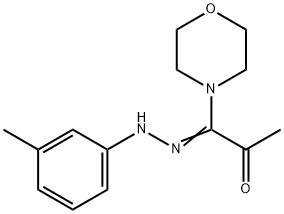 (1E)-1-[(3-methylphenyl)hydrazinylidene]-1-morpholin-4-ylpropan-2-one Struktur