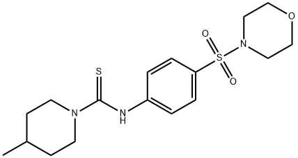 4-methyl-N-(4-morpholin-4-ylsulfonylphenyl)piperidine-1-carbothioamide Struktur