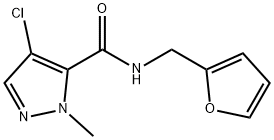 4-chloro-N-(furan-2-ylmethyl)-2-methylpyrazole-3-carboxamide Struktur