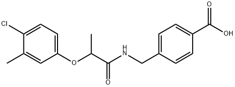 4-[[2-(4-chloro-3-methylphenoxy)propanoylamino]methyl]benzoic acid Struktur